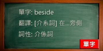 beside