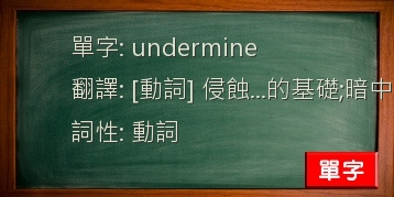 undermine